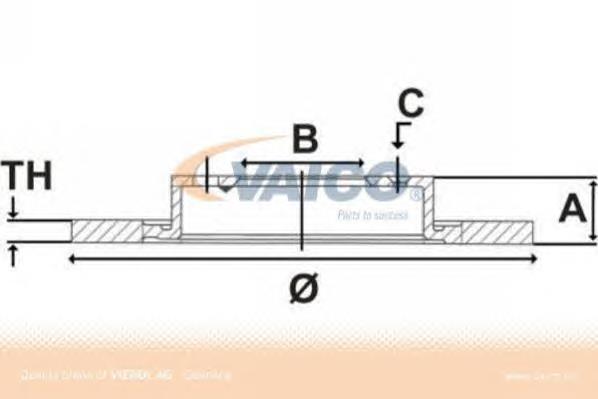 Передние тормозные диски V2080013 VEMO/Vaico