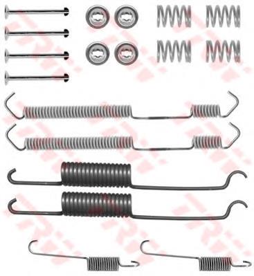 Kit de montagem das sapatas traseiras de tambor SFK256 TRW