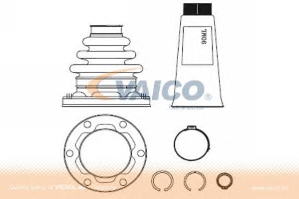 V20-1195 VEMO/Vaico bota de proteção interna de junta homocinética do semieixo traseiro