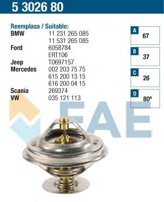 Termostato 5302680 FAE