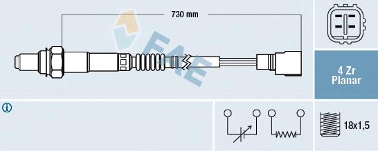 Sonda lambda, sensor de oxigênio 77423 FAE