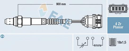 Sonda lambda, sensor de oxigênio depois de catalisador 77415 FAE