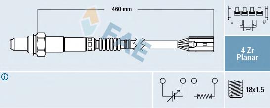 108342 Facet sonda lambda, sensor de oxigênio até o catalisador