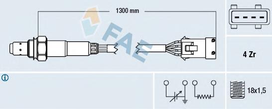 Датчик кислорода до катализатора 77369 FAE