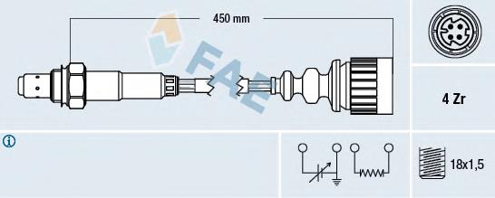 77367 FAE sonda lambda, sensor de oxigênio