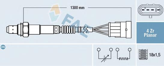 77363 FAE sonda lambda, sensor de oxigênio depois de catalisador