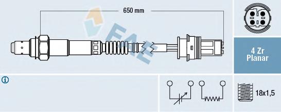 77333 FAE sonda lambda, sensor de oxigênio depois de catalisador