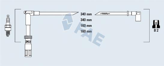 85739 FAE fios de alta voltagem, kit