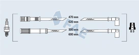 85625 FAE fios de alta voltagem, kit