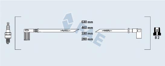 Fios de alta voltagem, kit 85650 FAE