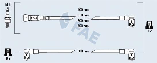 85693 FAE fios de alta voltagem, kit