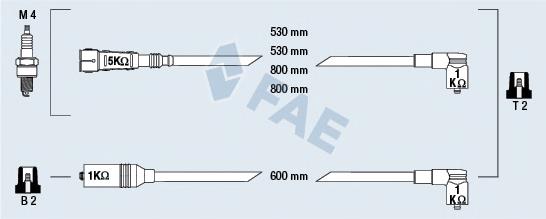 85694 FAE fios de alta voltagem, kit