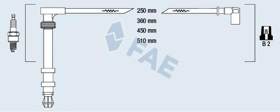 86050 FAE fios de alta voltagem, kit