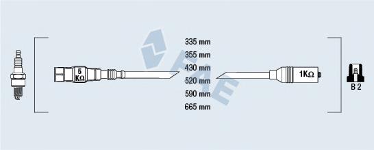 85878 FAE fios de alta voltagem, kit