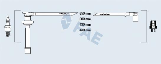 85861 FAE fios de alta voltagem, kit