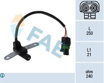 Sensor de posição (de revoluções) de cambota 79020 FAE