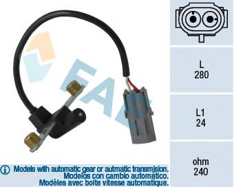 Sensor de posição (de revoluções) de cambota 79022 FAE