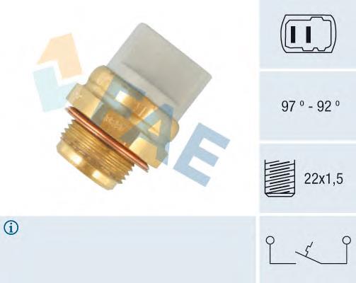 Sensor de temperatura do fluido de esfriamento (de ativação de ventilador do radiador) 37265 FAE