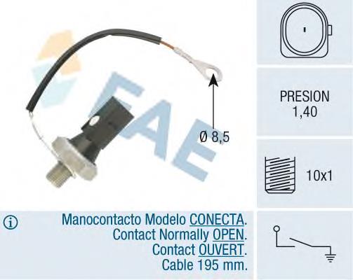 12895 FAE sensor de pressão de óleo