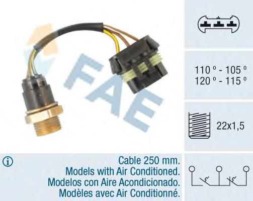 Датчик включения вентилятора радиатора 38065 FAE