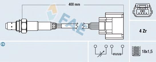 LS140738 Vernet sonda lambda, sensor de oxigênio depois de catalisador