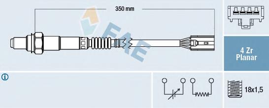 77451 FAE sonda lambda, sensor de oxigênio depois de catalisador