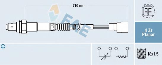 77311 FAE sonda lambda, sensor esquerdo de oxigênio depois de catalisador