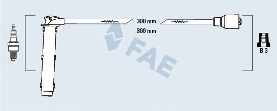 85766 FAE fios de alta voltagem, kit