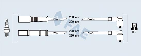 85626 FAE fios de alta voltagem, kit