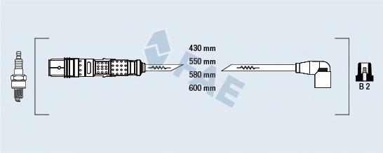 Fios de alta voltagem, kit 85871 FAE