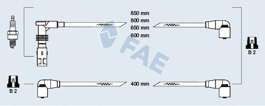 Fios de alta voltagem, kit 85059 FAE