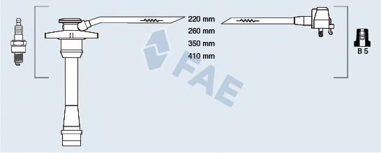 83588 FAE fios de alta voltagem, kit