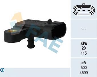 PS10222 Delphi sensor de pressão no coletor de admissão, map