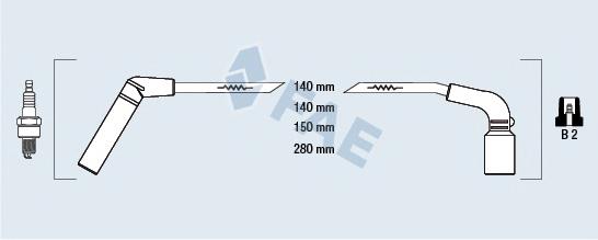 83566 FAE fios de alta voltagem, kit