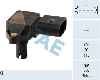 15038 FAE sensor de pressão no coletor de admissão, map