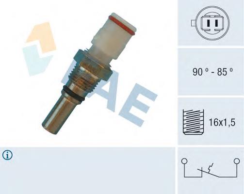 Sensor de temperatura do fluido de esfriamento (de ativação de ventilador do radiador) 36570 FAE