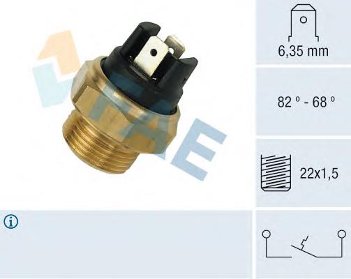 37350 FAE sensor de temperatura do fluido de esfriamento (de ativação de ventilador do radiador)