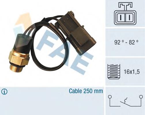 Sensor de temperatura do fluido de esfriamento (de ativação de ventilador do radiador) 37540 FAE