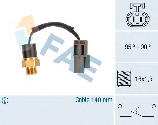 37530 FAE sensor de temperatura do fluido de esfriamento (de ativação de ventilador do radiador)