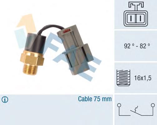 37560 FAE sensor de temperatura do fluido de esfriamento (de ativação de ventilador do radiador)