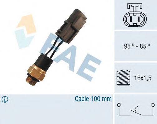 Sensor de temperatura do fluido de esfriamento (de ativação de ventilador do radiador) 37550 FAE