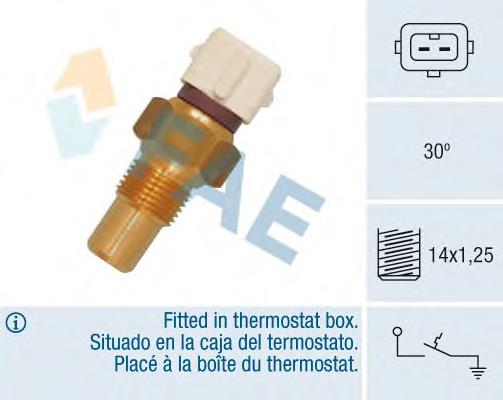 Sensor de temperatura do fluido de esfriamento 24277 Peugeot/Citroen