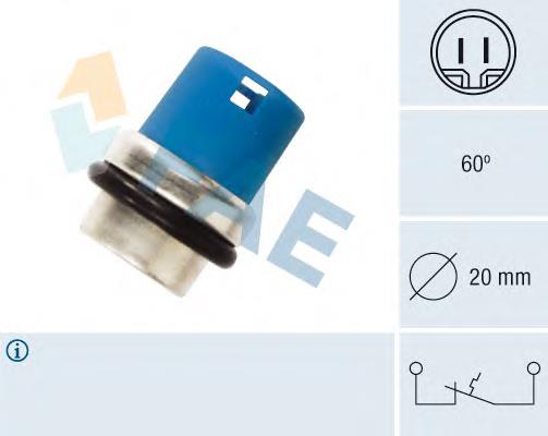 Sensor de temperatura do fluido de esfriamento, no dispositivo para Volkswagen Passat (B5, 3B2)