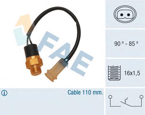 Sensor de temperatura do fluido de esfriamento (de ativação de ventilador do radiador) 36100 FAE