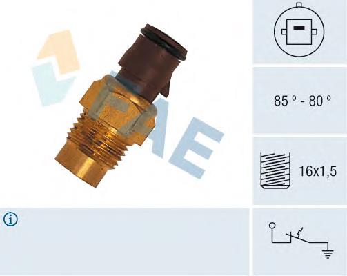 Sensor de temperatura do fluido de esfriamento (de ativação de ventilador do radiador) 36160 FAE