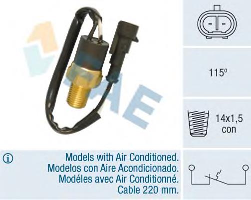 Sensor de temperatura do fluido de esfriamento 35841 FAE