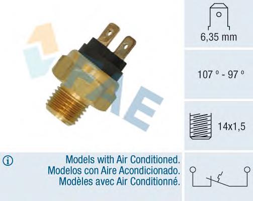 Sensor de temperatura do fluido de esfriamento (de ativação de ventilador do radiador) 36030 FAE