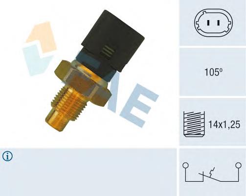 Sensor de temperatura do fluido de esfriamento, no dispositivo 35890 FAE