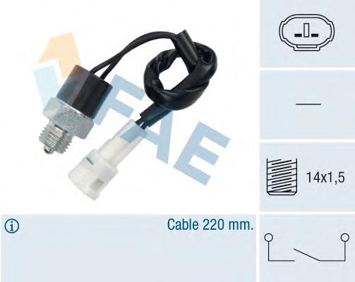 Sensor de ativação das luzes de marcha à ré 40760 FAE