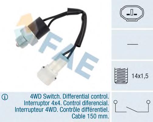 Sensor de ativação das luzes de marcha à ré 40780 FAE